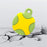 Round Waterproof Silicone Protective Case Cover for Apple AirTag Locator - Green/Yellow - 6