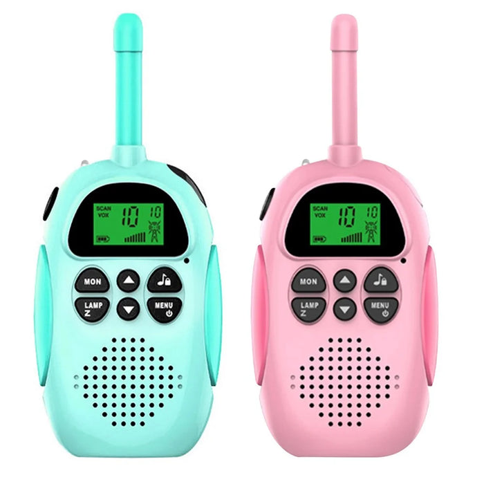 D01 Smart Wireless 3km Long-distance Walkie Talkie Parent-child Voice Interphone Interactive Toy - Blue/Pink - 1