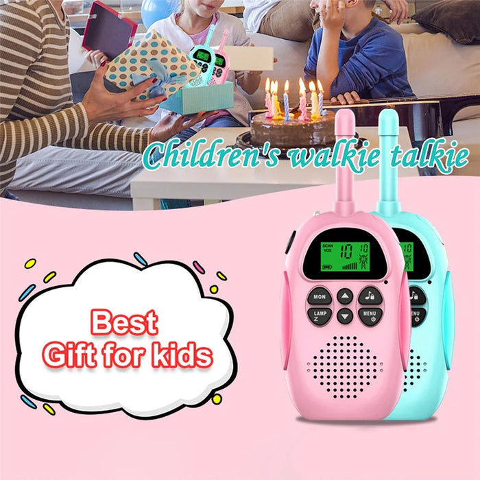 D01 Smart Wireless 3km Long-distance Walkie Talkie Parent-child Voice Interphone Interactive Toy - Blue/Pink - 2