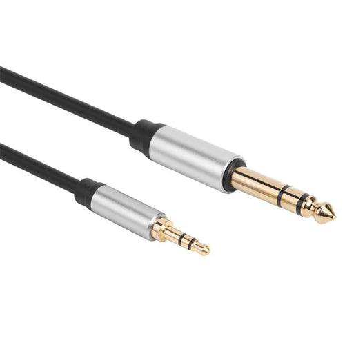 1m 3.5mm to 6.35mm/6.5mm Male to Male Gold Plated Plug Aux Adapter Audio Cable - 1