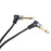3.5mm Female to Dual 6.35mm Male Elbow Y Splitter Cable Audio Conversion Cord - 5