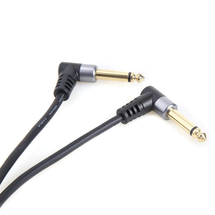 3.5mm Female to Dual 6.35mm Male Elbow Y Splitter Cable Audio Conversion Cord - 5