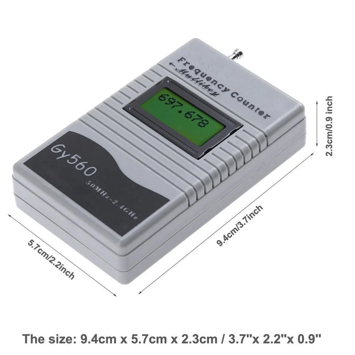 GY-560 Portable Handheld Interphone Frequency Meter Counter DCS Radio Signal Frequency Tester - Grey - 7