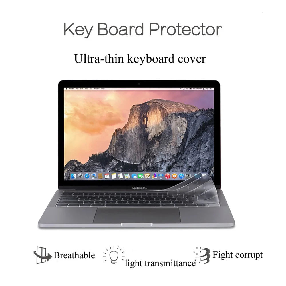 WIWU Ultra Thin Clear Dustproof Waterproof Keyboard Skin Protector Cover for MacBook Pro 14inch 2021 - 6