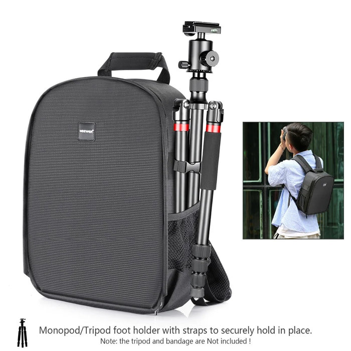 NEEWER Large Storage Space Travel Backpack Multifunctional Protective Bag Case Camera Shoulders Backpack - Grey - 2