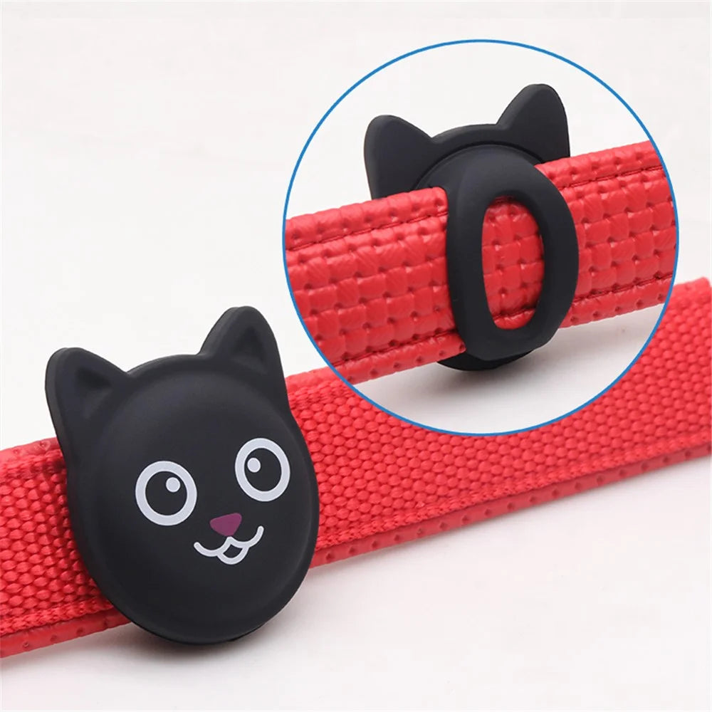 Cat Style Pet Tracker Anti-loss Cover TPU Protective Case for Apple AirTag  - Black - 3