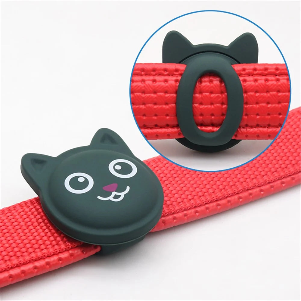 Cat Style Pet Tracker Anti-loss Cover TPU Protective Case for Apple AirTag  - Black - 4