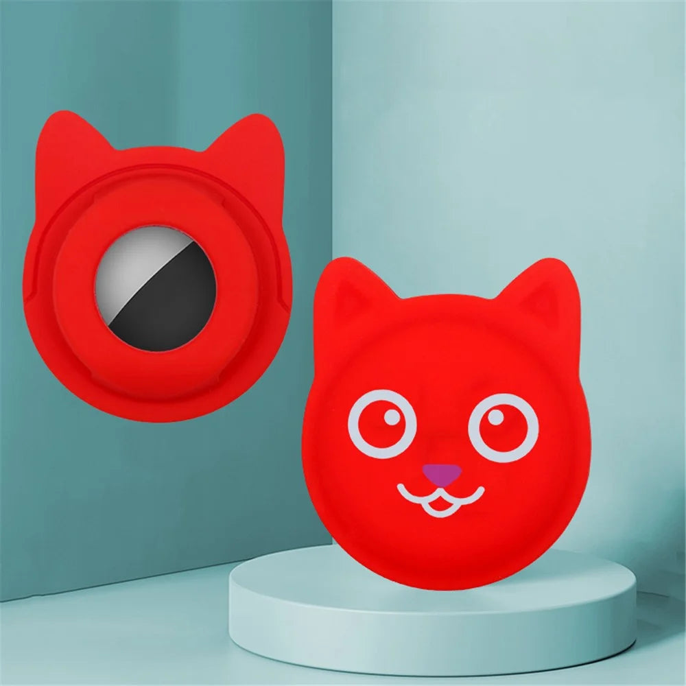 Cat Style Pet Tracker Anti-loss Cover TPU Protective Case for Apple AirTag  - Black - 5