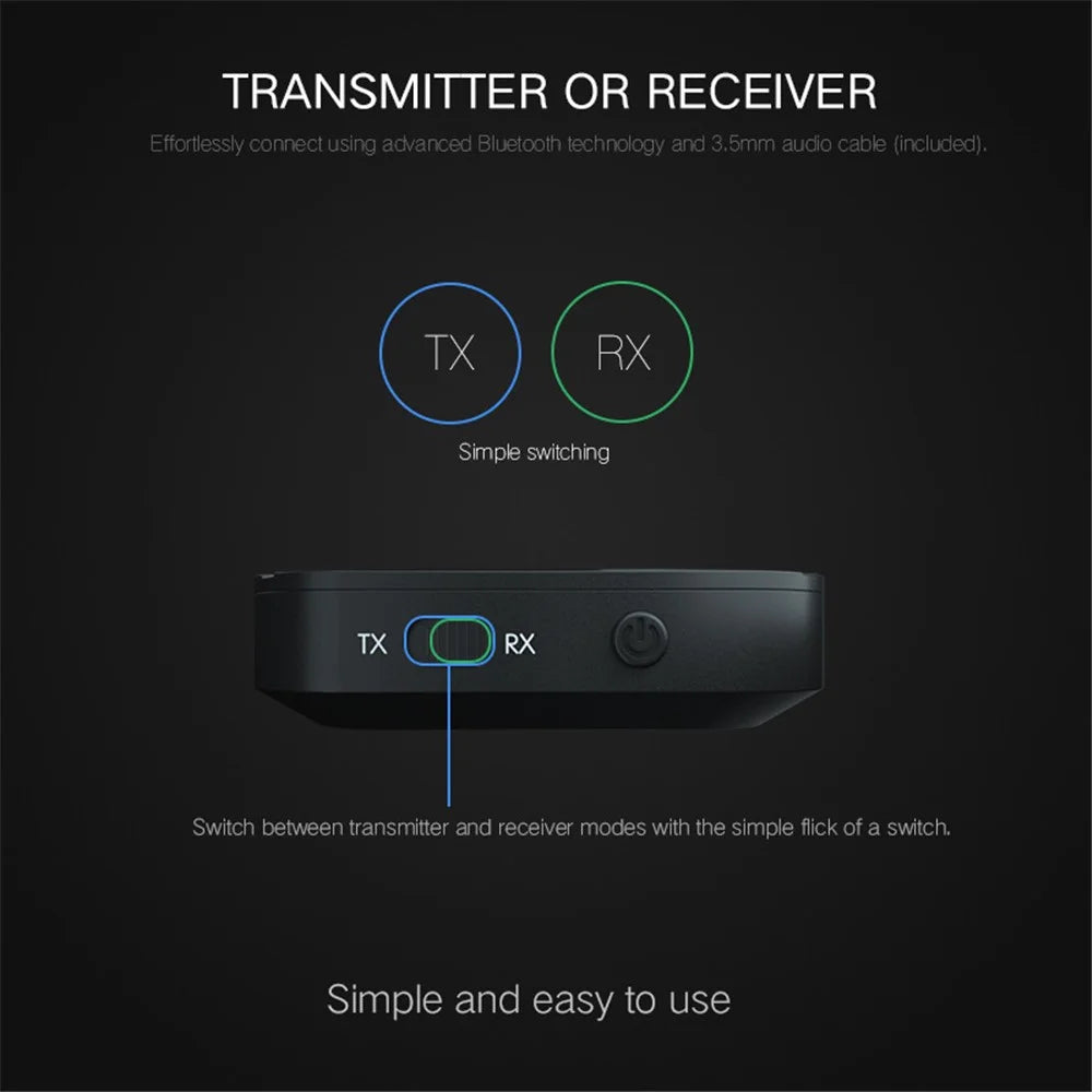 KN319 2 in 1 Bluetooth-compatible Receiver Transmitter 3.5mm AUX Bluetooth-compatible Audio Adapter TV Computer Audio Wireless Receiver - 4