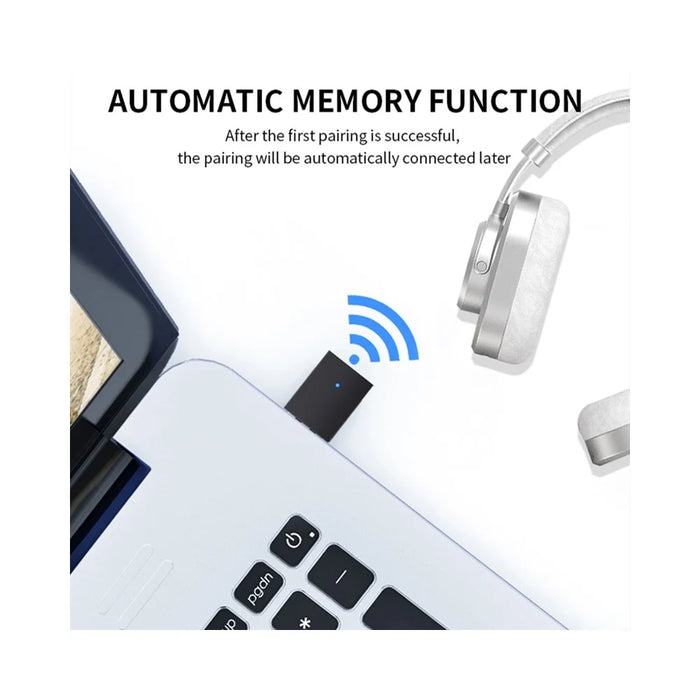 A4 5.0 Bluetooth-compatible Transmitter Desktop Computers USB Bluetooth-compatible Adapter for Bluetooth-compatible Headset Earbuds Speaker - 5
