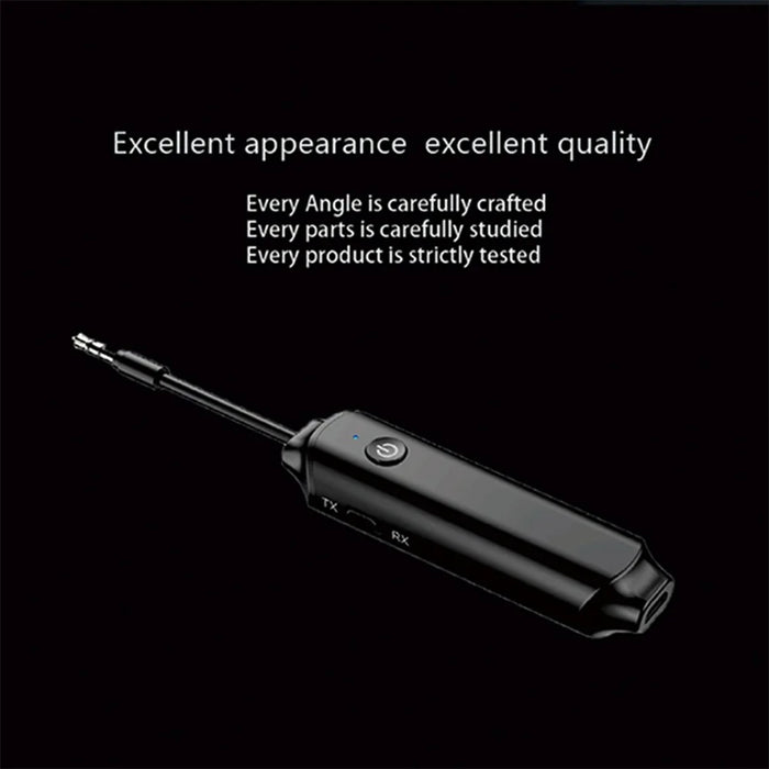 B12 Bluetooth-compatible 5.0 Transmitter Receiver Rechargeable 3.5mm Aux Audio Adapter for PC TV Car - 4