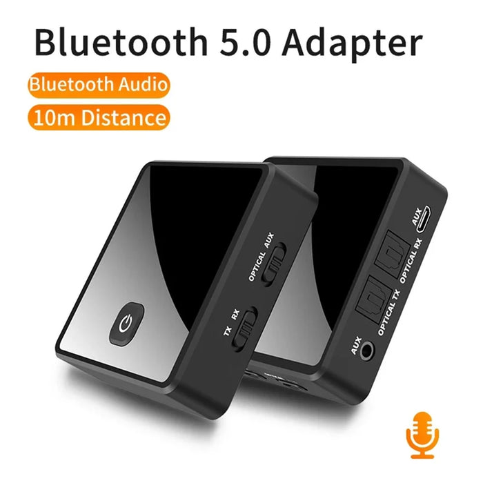 ZF380 2 In 1 Bluetooth-compatible 5.0 Transmitter Receiver Adapter Low Latency 3.5mm AUX Optical Audio Adapter for Car Speakers - 2