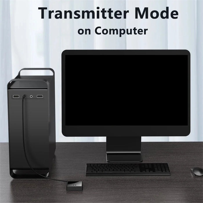 ZF380 2 In 1 Bluetooth-compatible 5.0 Transmitter Receiver Adapter Low Latency 3.5mm AUX Optical Audio Adapter for Car Speakers - 3