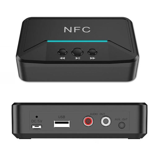 BT200 NFC 5.0 Bluetooth-compatible Receiver A2DP AUX 3.5mm RCA Jack USB Smart Playback Stereo Audio Wireless Adapter for Car Kit Speaker - 1