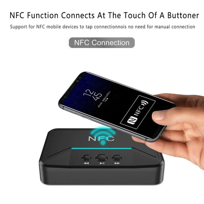 BT200 NFC 5.0 Bluetooth-compatible Receiver A2DP AUX 3.5mm RCA Jack USB Smart Playback Stereo Audio Wireless Adapter for Car Kit Speaker - 2