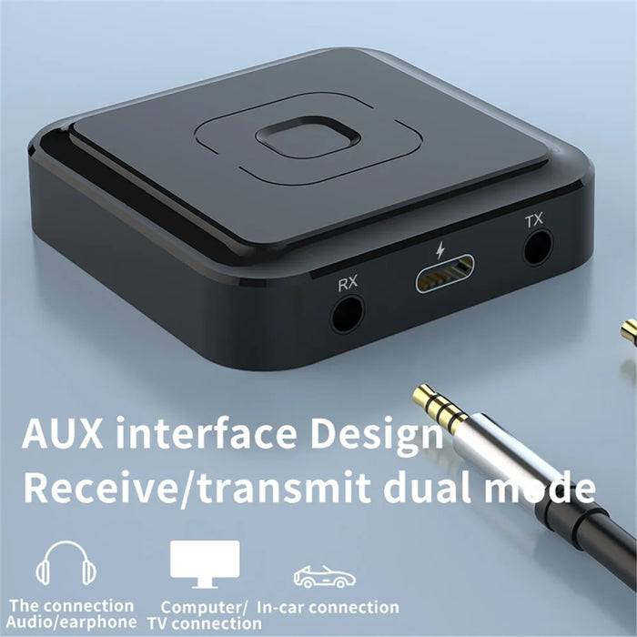BT-22 Bluetooth-compatible 5.1 Audio Receiver Transmitter with Microphone 3.5mm AUX RCA Jack Wireless Stereo Adapter Car Headphone USB Dongle - 3