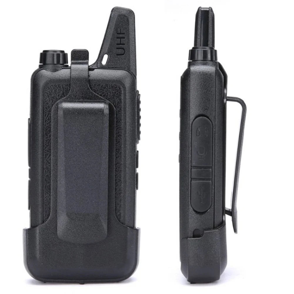 WLN KD-C1 2Pcs/Set Mini Walkie-Talkie Portable Wireless Two Way Radio for Restaurant/Construction Site/Hotel - US Plug - 3