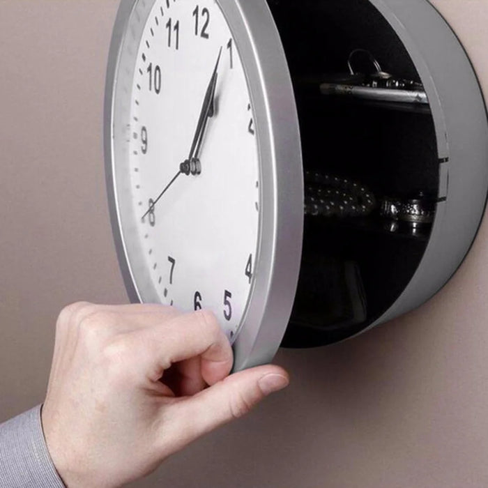 2 in 1 Hidden Safe Box Large Wall Clock Secret Security Case Money Jewellery Container Cash Safe Box for Home Office - 2