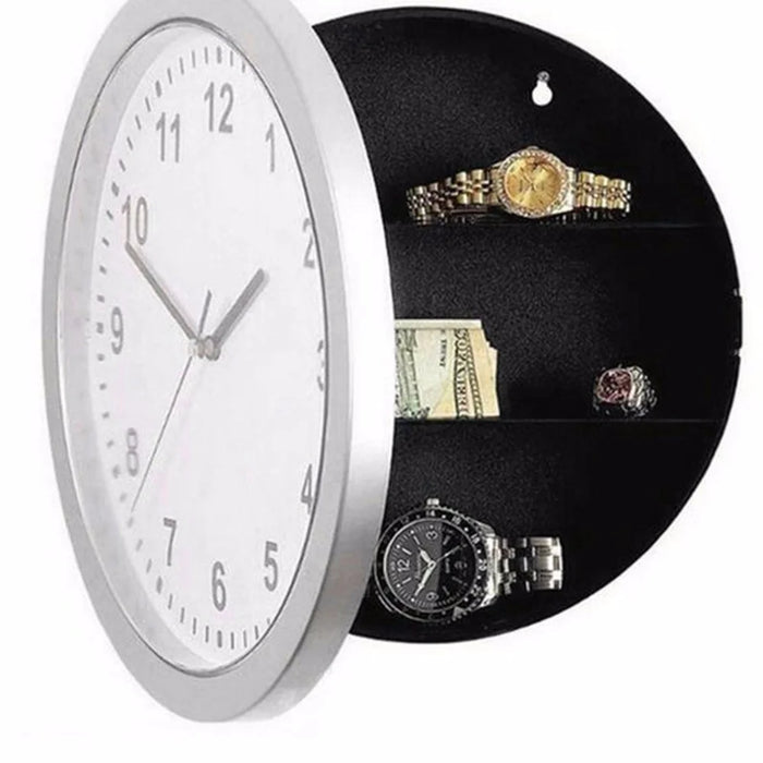 2 in 1 Hidden Safe Box Large Wall Clock Secret Security Case Money Jewellery Container Cash Safe Box for Home Office - 5