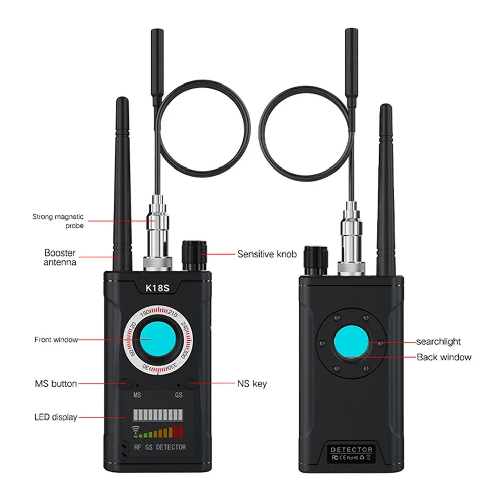 K18s Anti-sneak Shooting Anti-eavesdropping Wireless Signal Detector Anti-Monitoring Anti-Positioning RF Detector, US Plug - 7