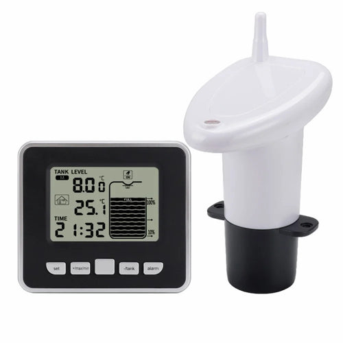 TS-FT002 Ultrasonic Level Meter Multi-Function Water Tank Liquid Level Gauge Sensor with Temperature Indicator LCD Digital Display - 1
