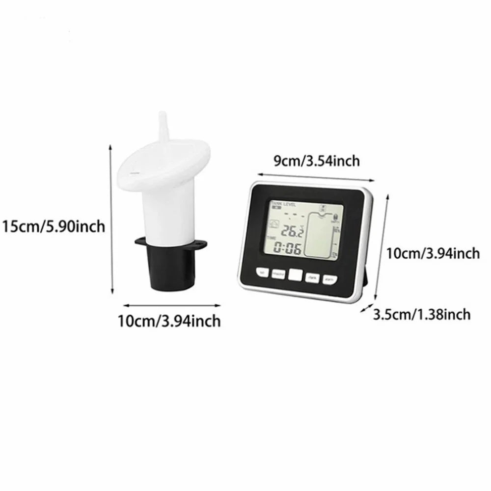 TS-FT002 Ultrasonic Level Meter Multi-Function Water Tank Liquid Level Gauge Sensor with Temperature Indicator LCD Digital Display - 2