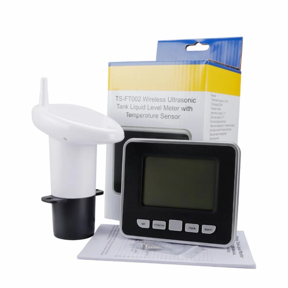 TS-FT002 Ultrasonic Level Meter Multi-Function Water Tank Liquid Level Gauge Sensor with Temperature Indicator LCD Digital Display - 7