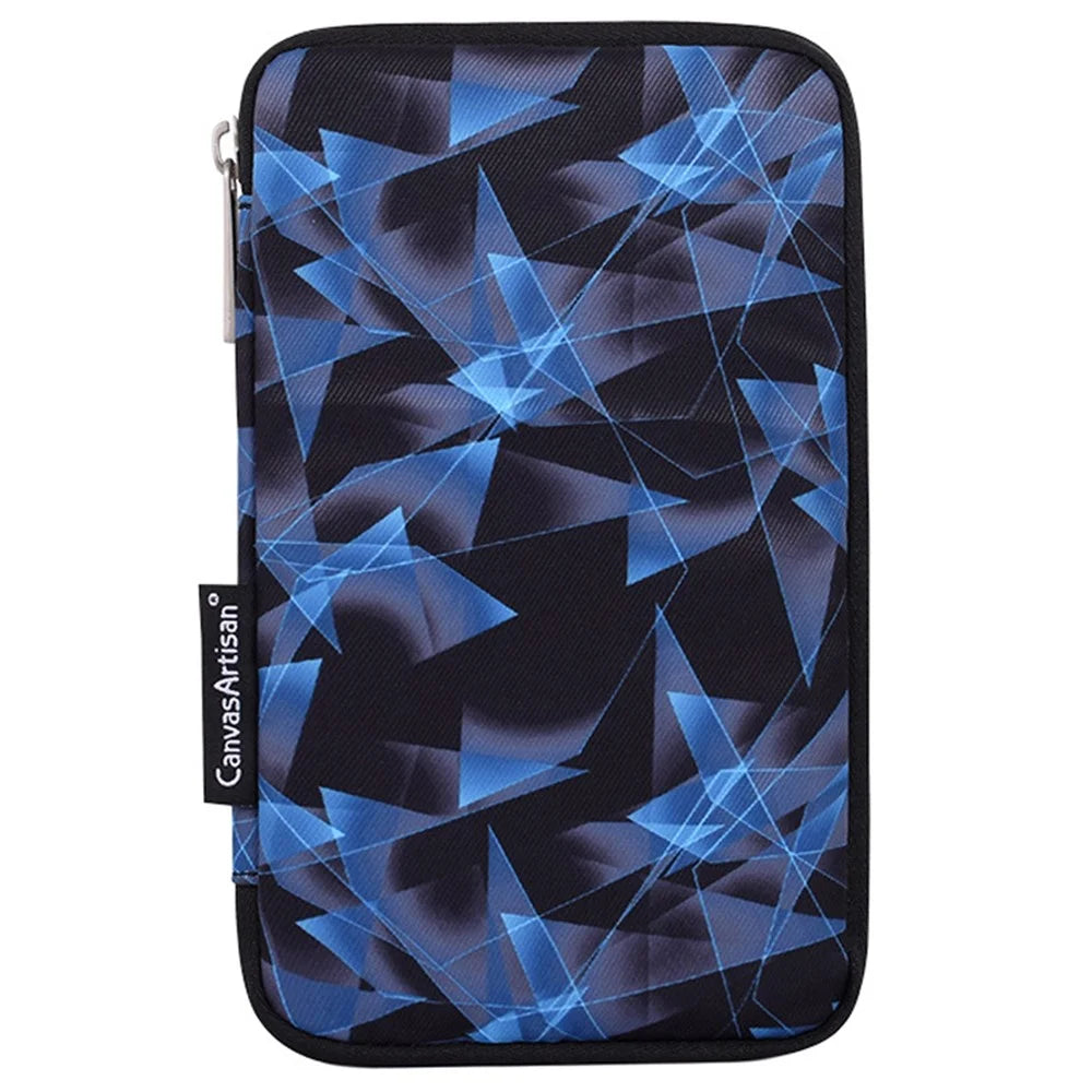 CANVASARTISAN H11-S21 Diamond Pattern Printed Electronics Digital Accessories Polyester Storage Bag Pouch for USB Data Cable Headphone Charger - 3