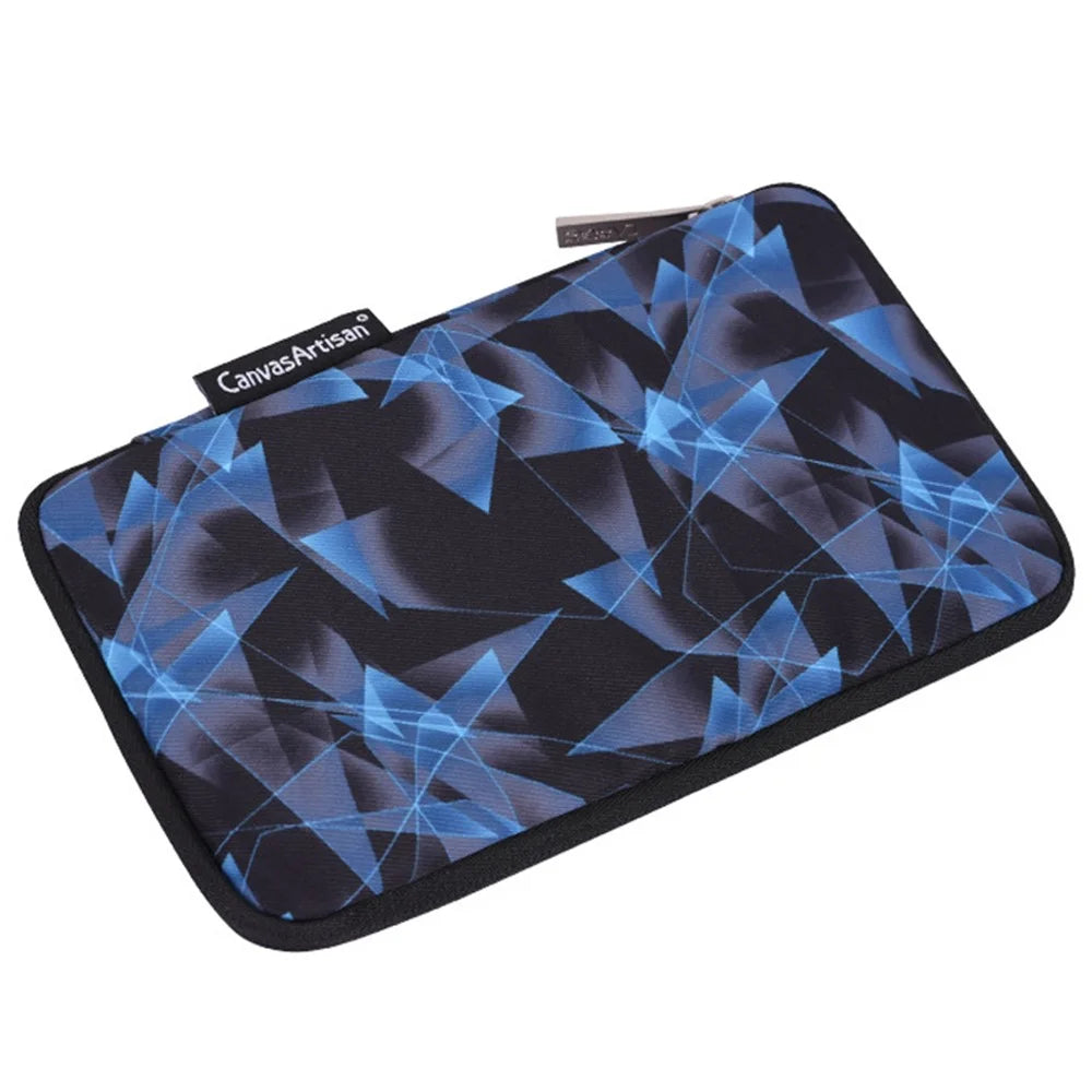 CANVASARTISAN H11-S21 Diamond Pattern Printed Electronics Digital Accessories Polyester Storage Bag Pouch for USB Data Cable Headphone Charger - 4