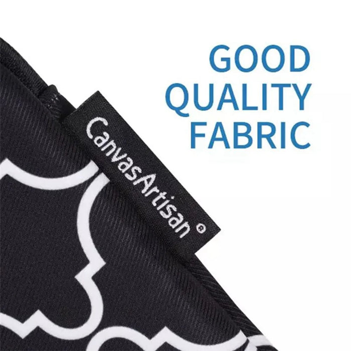 CANVASARTISAN H39-S21 Polyester Grid Texture Printed Electronics Digital Accessories Storage Bag Pouch for USB Data Cable Headphone Charger - Black - 4
