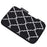 CANVASARTISAN H39-S21 Polyester Grid Texture Printed Electronics Digital Accessories Storage Bag Pouch for USB Data Cable Headphone Charger - Black - 7