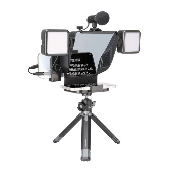 Portable Mobile Phone Teleprompter for Interview Live Streaming Video Recording - 2