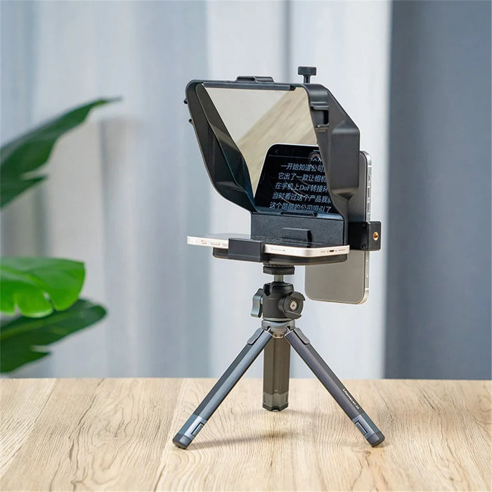 Portable Mobile Phone Teleprompter for Interview Live Streaming Video Recording - 4