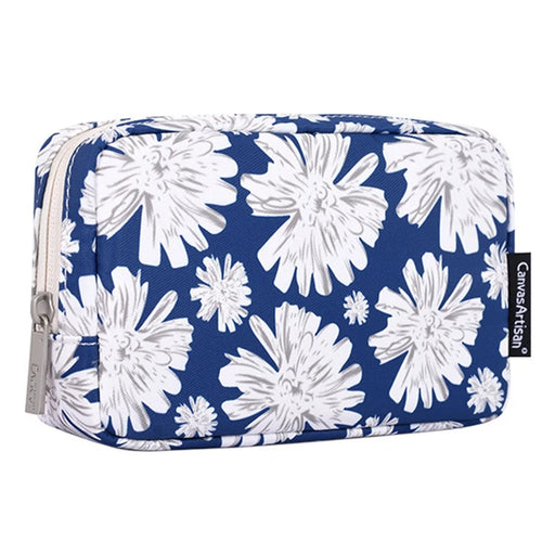 CANVASARTISAN H34-S11 Chrysanthemum Pattern Polyester Zipper Earphone Charger Mouse Case Digital Accessories Storage Bag - 1