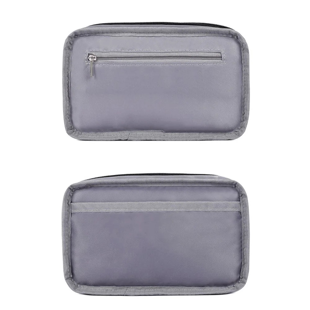 CANVASARTISAN H34-S11 Chrysanthemum Pattern Polyester Zipper Earphone Charger Mouse Case Digital Accessories Storage Bag - 6