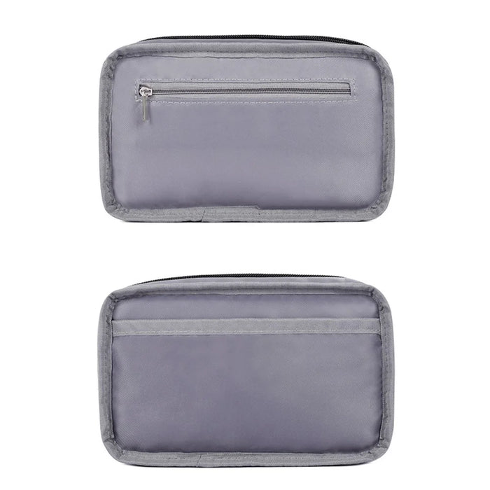 CANVASARTISAN H34-S11 Chrysanthemum Pattern Polyester Zipper Earphone Charger Mouse Case Digital Accessories Storage Bag - 6