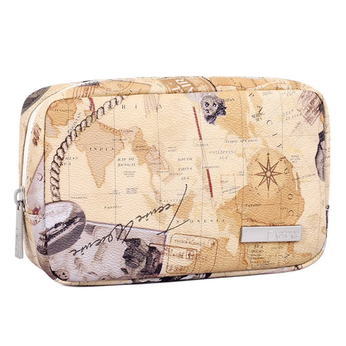 CANVASARTISAN G3-S11 Nautical Chart Map Pattern PU Leather Digital Accessories Storage Bag Case for Charger Mouse Cable - 1