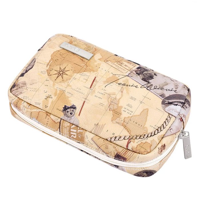 CANVASARTISAN G3-S11 Nautical Chart Map Pattern PU Leather Digital Accessories Storage Bag Case for Charger Mouse Cable - 6