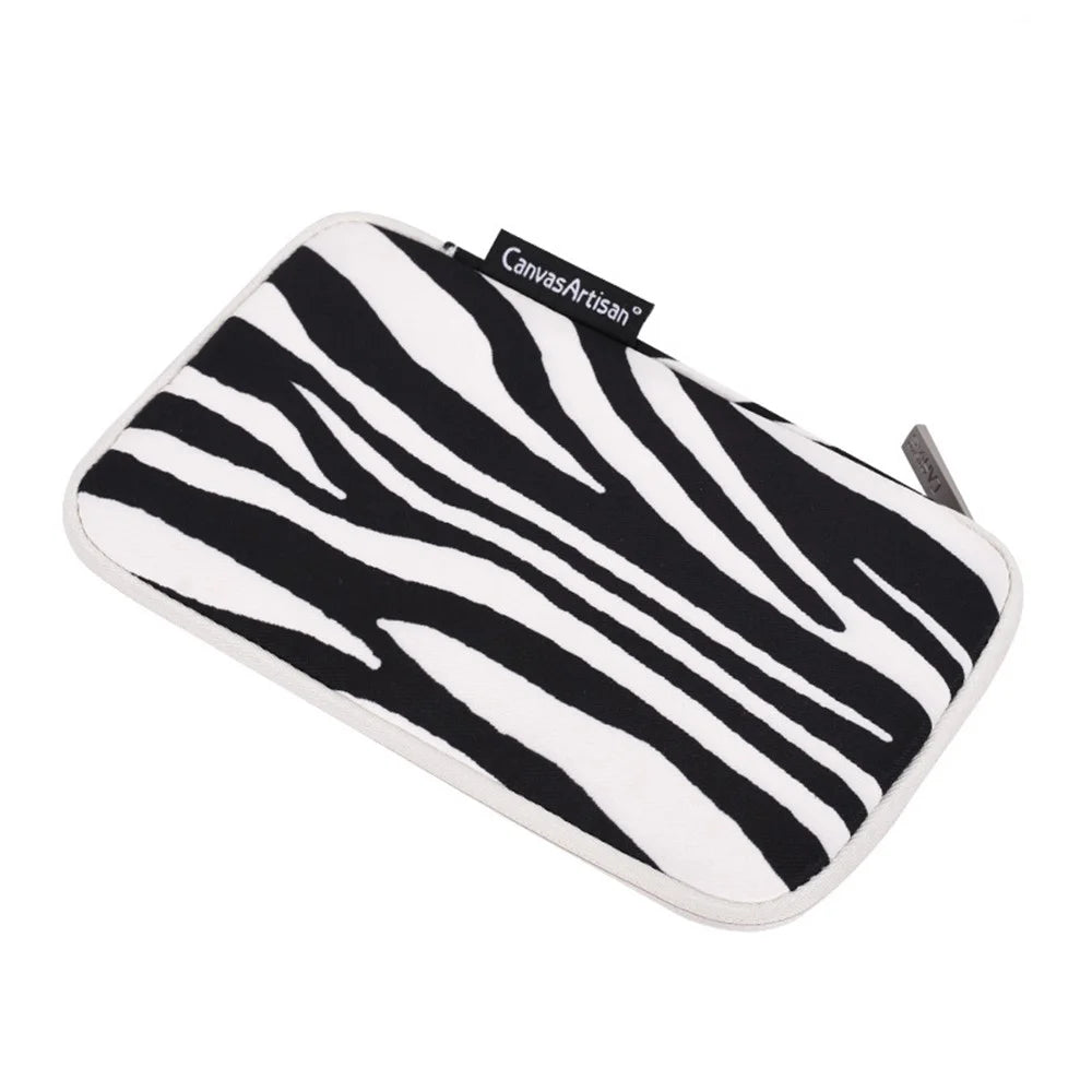 CANVASARTISAN H33-S21 Zebra Stripes Polyester Digital Accessories Storage Bag Power Bank Phone Charger Mouse Storage Case - 1