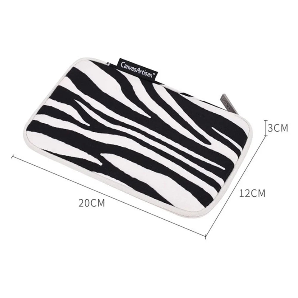 CANVASARTISAN H33-S21 Zebra Stripes Polyester Digital Accessories Storage Bag Power Bank Phone Charger Mouse Storage Case - 5