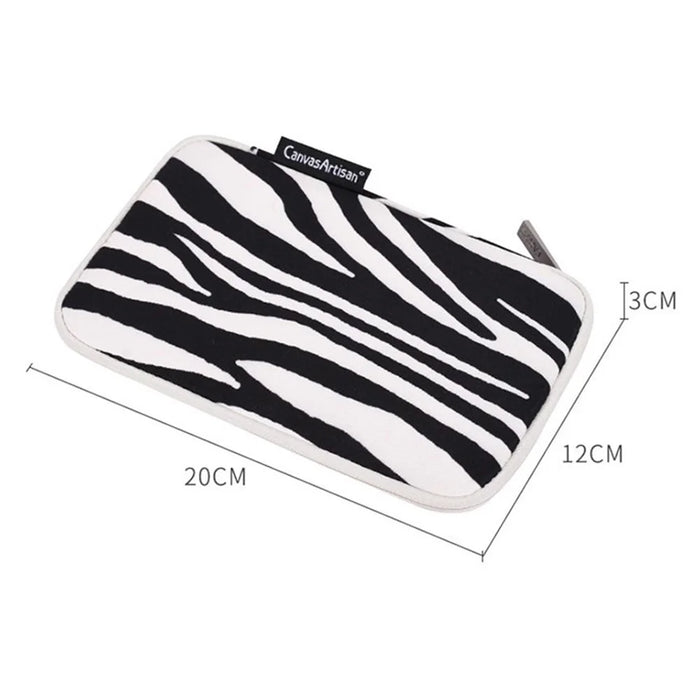 CANVASARTISAN H33-S21 Zebra Stripes Polyester Digital Accessories Storage Bag Power Bank Phone Charger Mouse Storage Case - 5