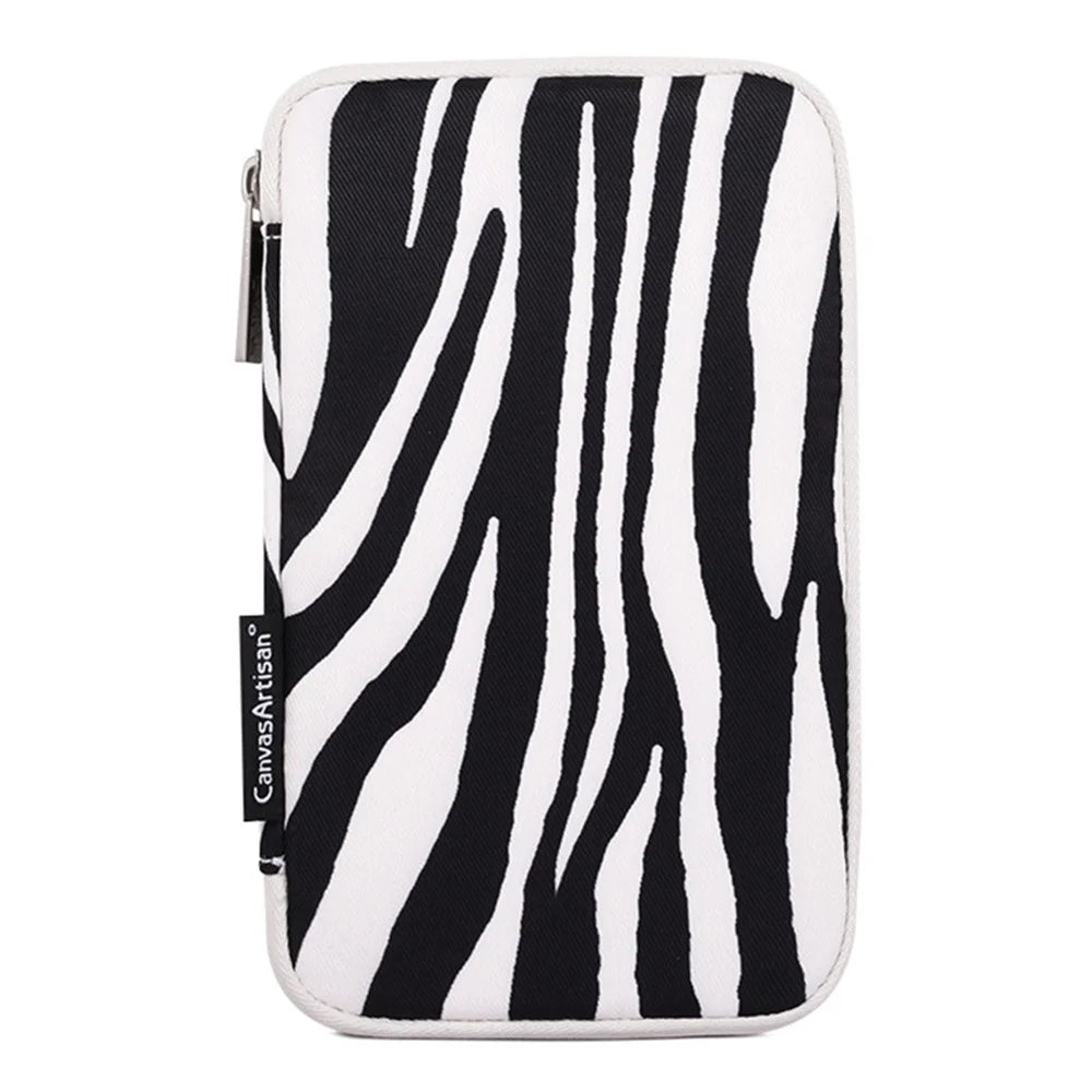 CANVASARTISAN H33-S21 Zebra Stripes Polyester Digital Accessories Storage Bag Power Bank Phone Charger Mouse Storage Case - 6