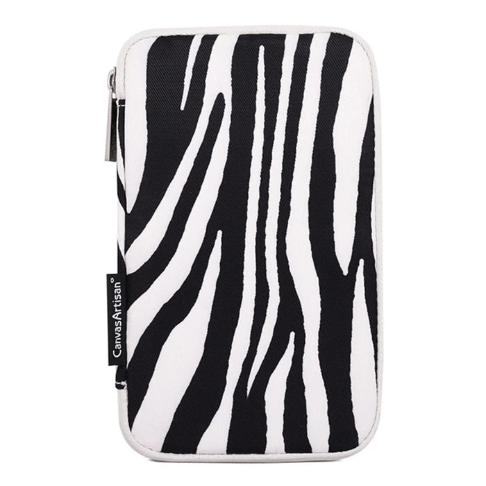 CANVASARTISAN H33-S21 Zebra Stripes Polyester Digital Accessories Storage Bag Power Bank Phone Charger Mouse Storage Case - 6