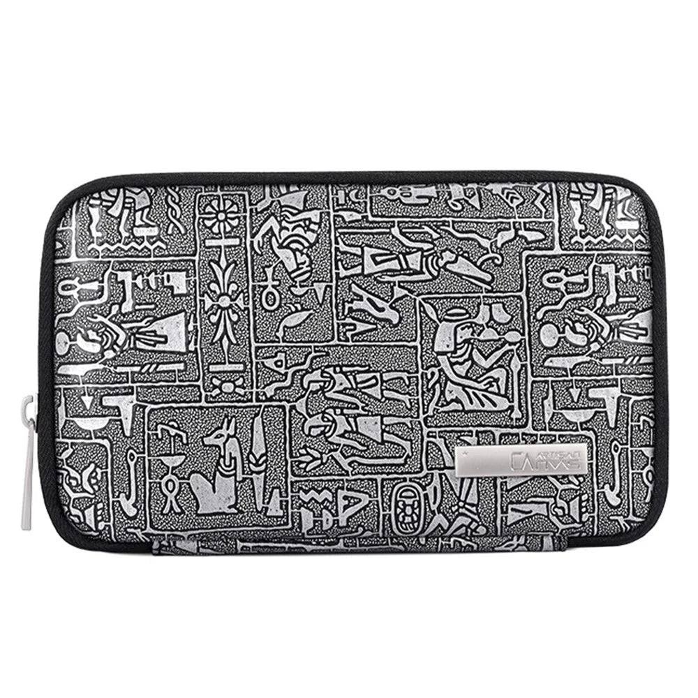 CANVASARTISAN L27-S21 PU Leather Egpyt Style Case Digital Accessories Storage Bag Pouch for Phone Charger Mouse - 2