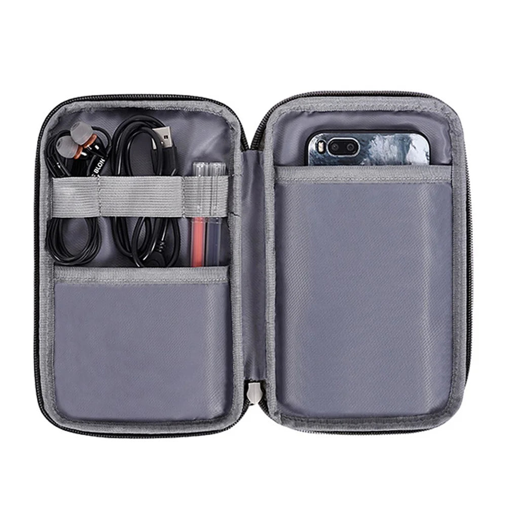 CANVASARTISAN L27-S21 PU Leather Egpyt Style Case Digital Accessories Storage Bag Pouch for Phone Charger Mouse - 4