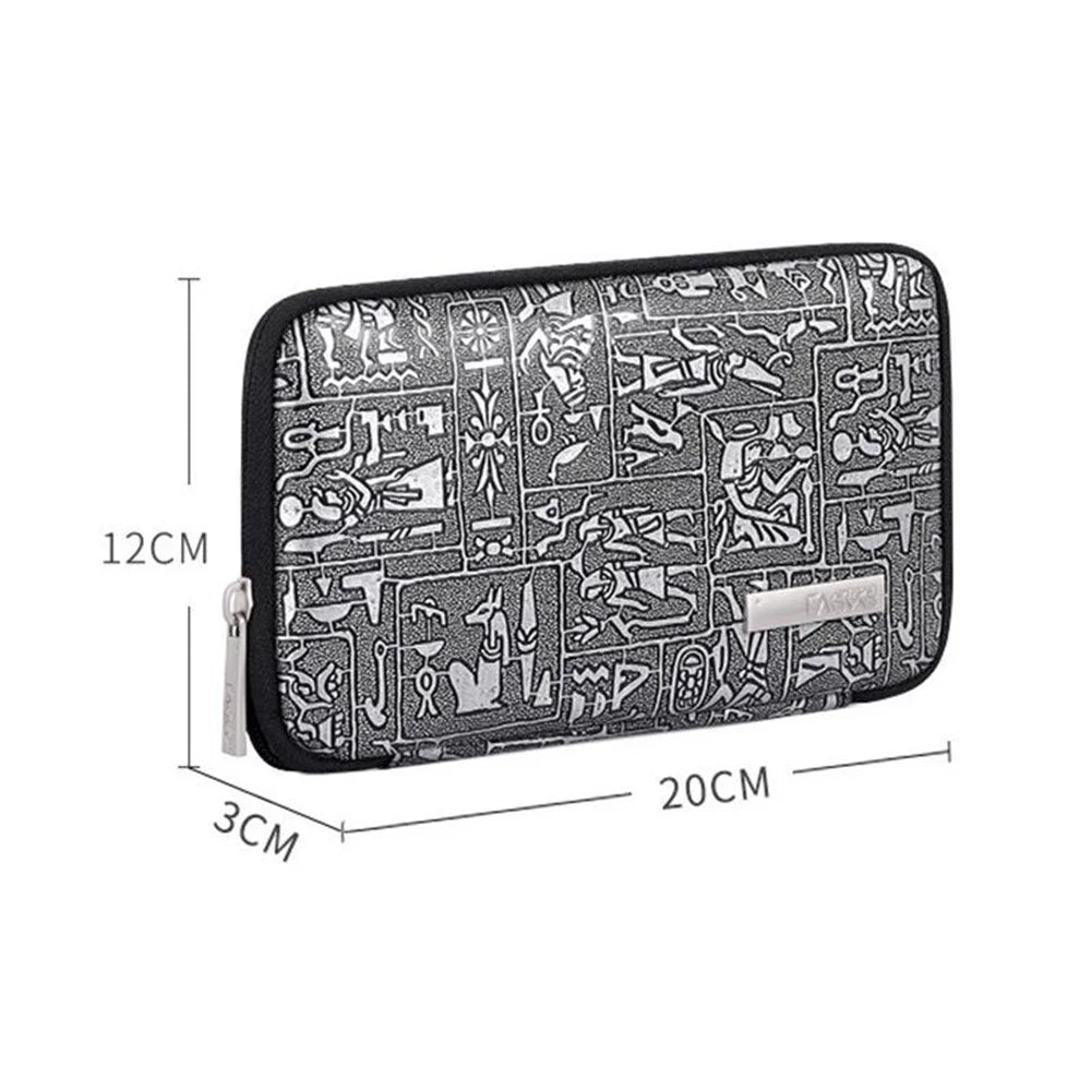 CANVASARTISAN L27-S21 PU Leather Egpyt Style Case Digital Accessories Storage Bag Pouch for Phone Charger Mouse - 5