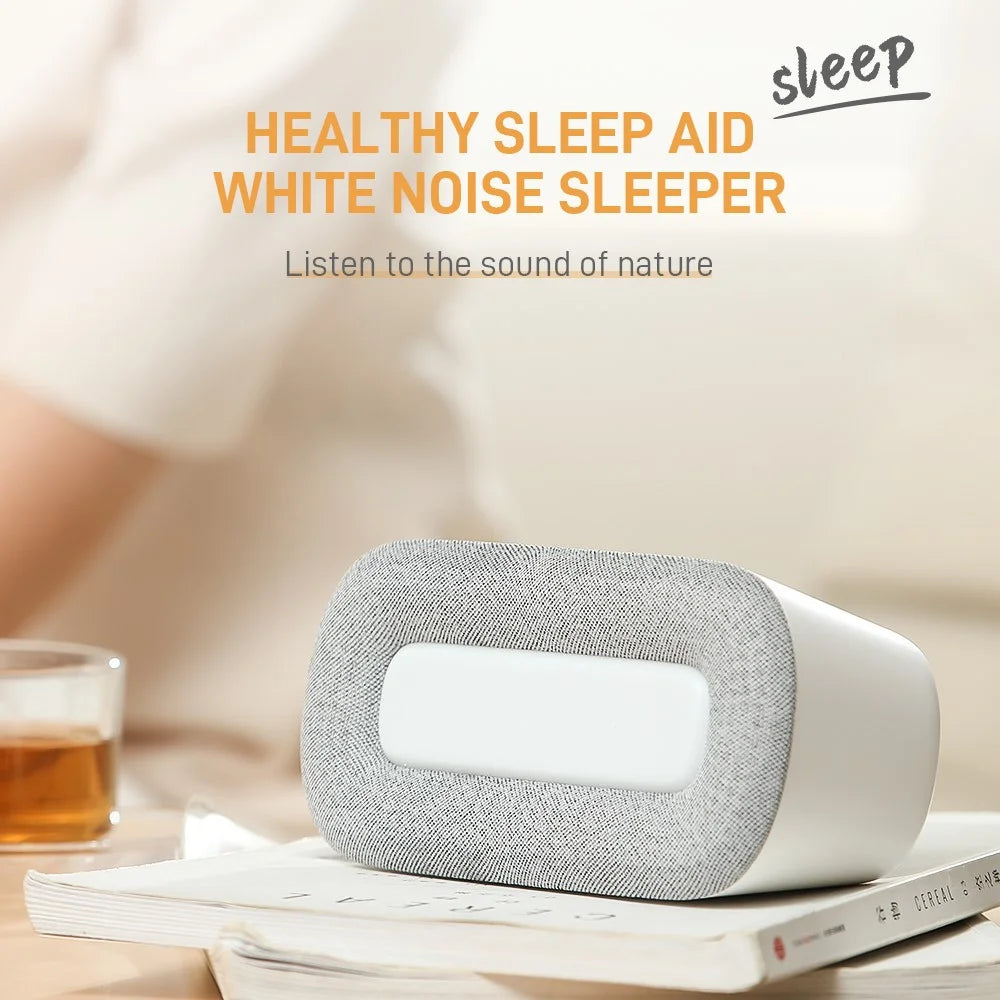 HE-BOO2 White Noise Machine Night Light Portable Sleep Noise Maker Machine 10 Soothing Sounds Machine for Home Office Travel - Black - 4