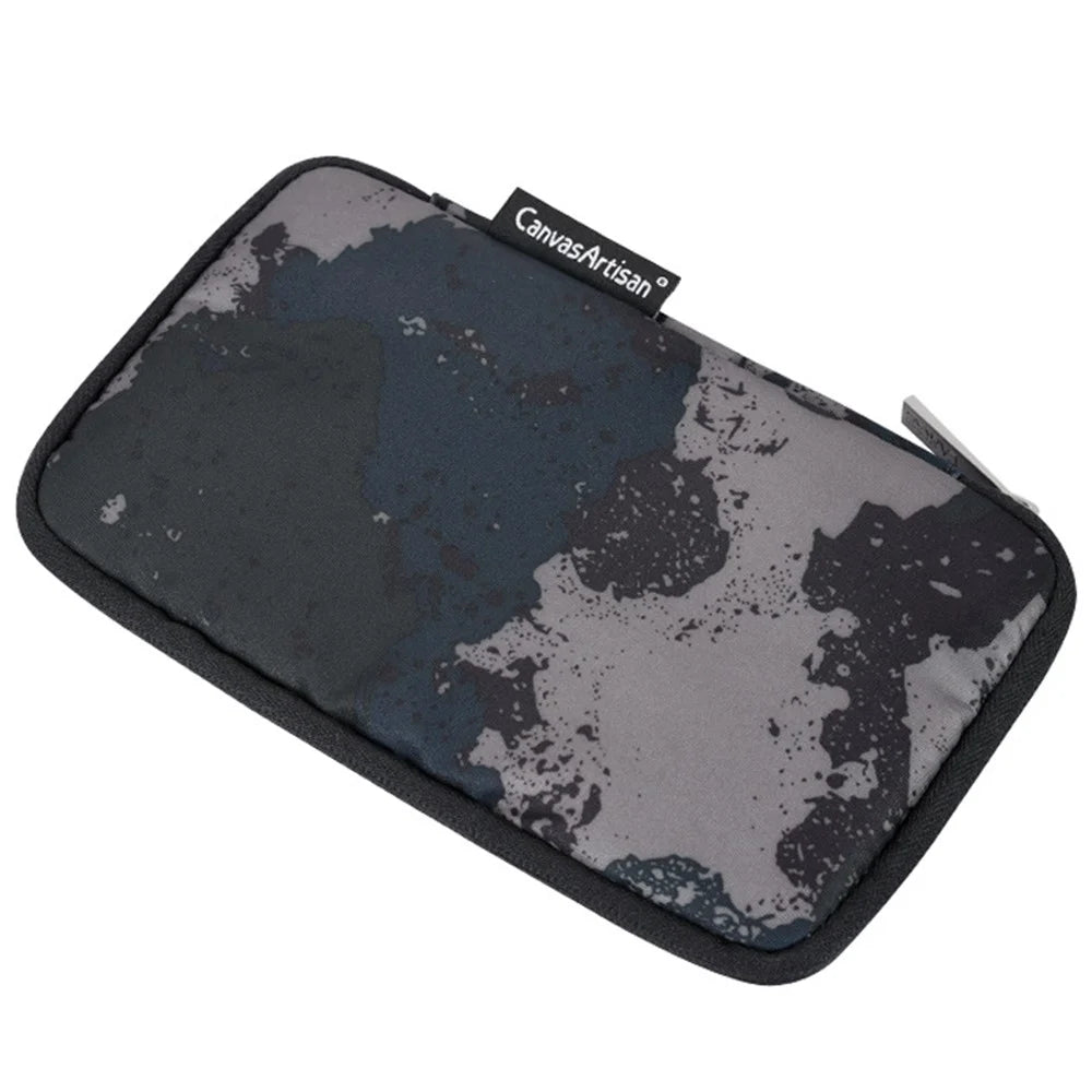 CANVASARTISAN H7-S21 Camouflage Style Electronic Organizer Small Travel Organizer Bag Hard Drives Cables Phone Pouch - Grey - 1