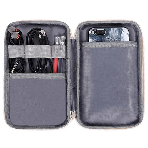 CANVASARTISAN H7-S21 Camouflage Style Electronic Organizer Small Travel Organizer Bag Hard Drives Cables Phone Pouch - Grey - 2