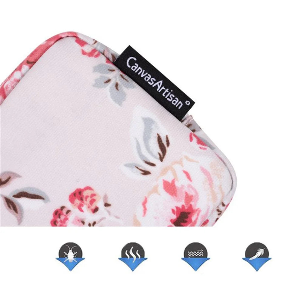CANVASARTISAN H10-S11 Beautiful Flower Pattern Travel Cable Organizer Electronics Accessories Cases Storage Bag - 7